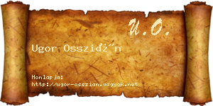 Ugor Osszián névjegykártya